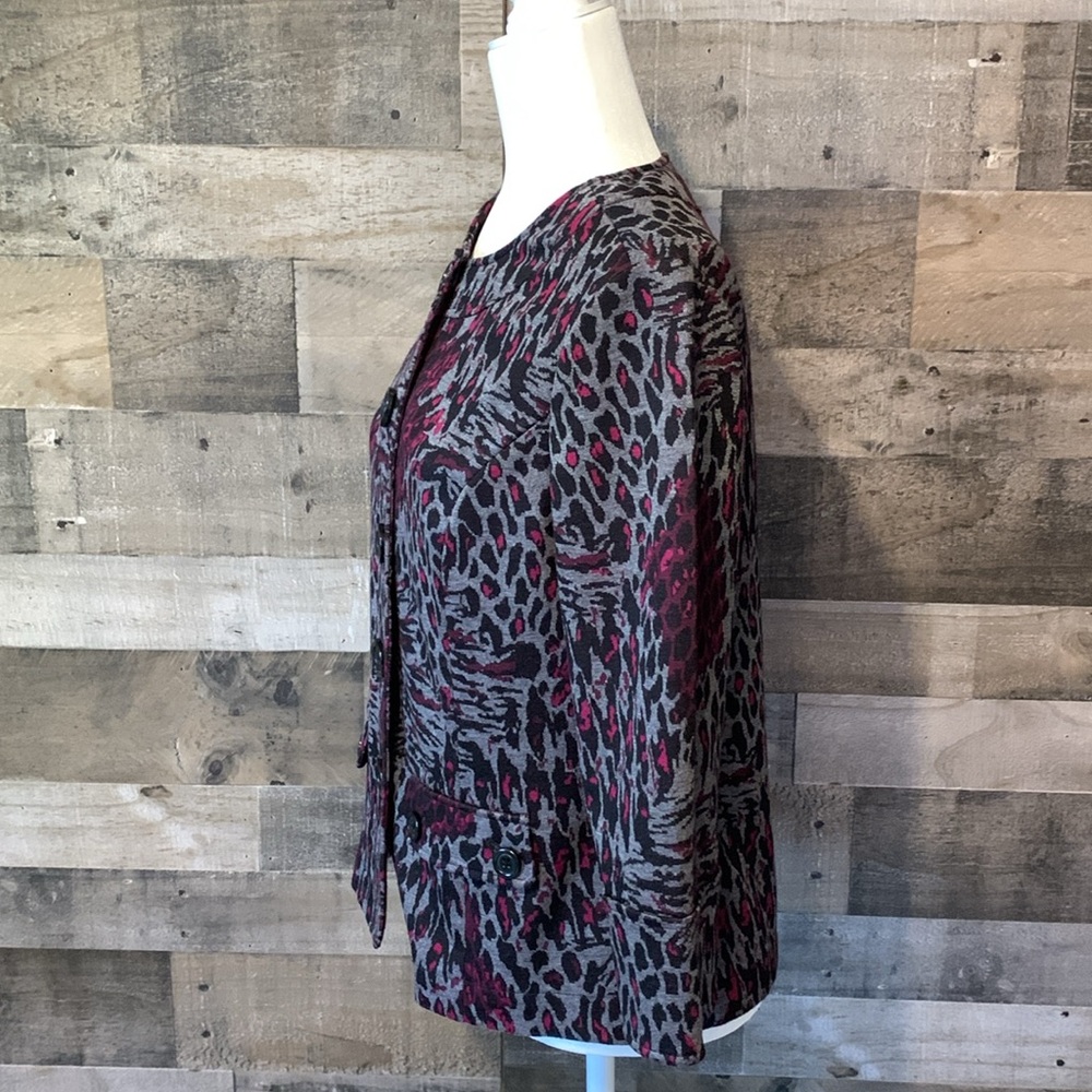 Studio Works Button Front Leopard Print Jacket - image 5